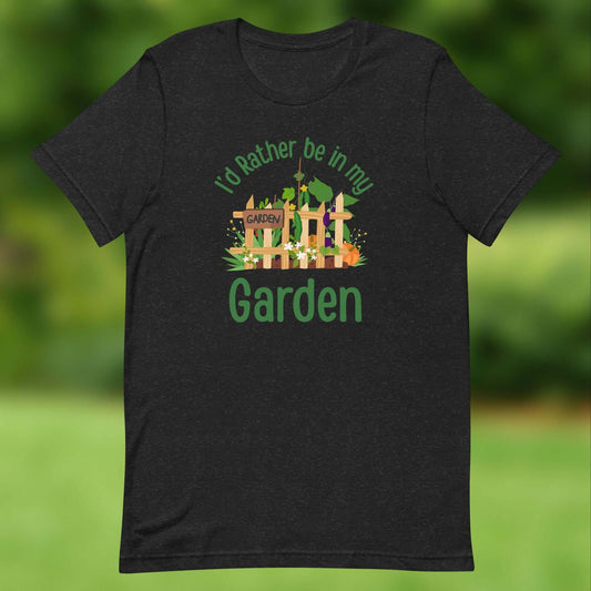 I’d Rather Be in My Garden T-Shirt – Gardening Lovers Tee Show off your love for the outdoors with our “I’d Rather Be in My Garden” T-Shirt. Perfect for allotment keepers, hobby gardeners, and anyone who finds peace among the plants. Featuring a charming