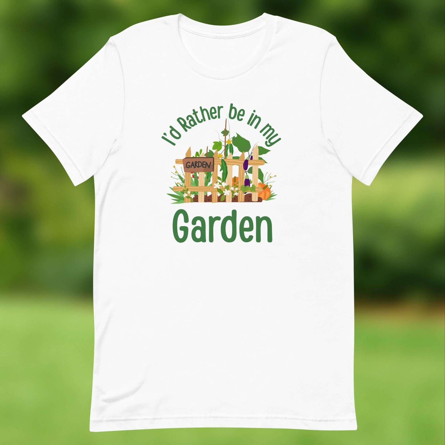 I’d Rather Be in My Garden T-Shirt – Gardening Lovers Tee Show off your love for the outdoors with our “I’d Rather Be in My Garden” T-Shirt. Perfect for allotment keepers, hobby gardeners, and anyone who finds peace among the plants. Featuring a charming